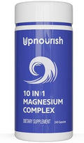 Suplemento de Magnesio UpNourish - Complejo de Magnesio 10 en 1 - Suplementos Minerales de Magnesio de Espectro Completo con Glicinato, Citrato, - imagen 1