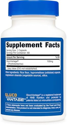 Cápsulas de Dihidroberberina Nutricost (100mg, 60 Cápsulas) - Metabolito Más Bioavailable de Berberina - imagen 5
