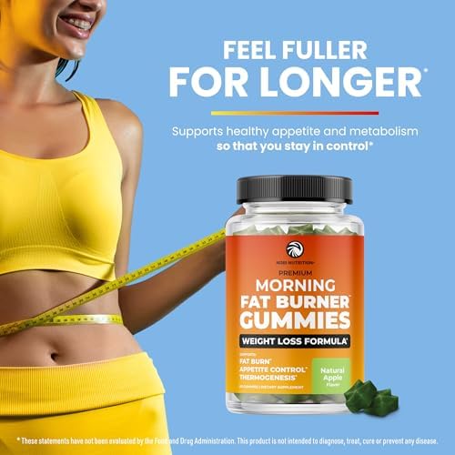 Gomitas quemadoras de grasa Morning | Pérdida de peso para mujeres y hombres | Supresor del apetito y potenciador del metabolismo | 60 gomitas - imagen 4