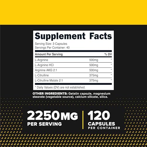Primaforce Aumentador de Óxido Nítrico (2,250mg, 120 Cápsulas) - 40 Porciones de Mezcla para Pre y Post Entrenamiento - imagen 2