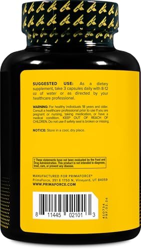 Primaforce Aumentador de Óxido Nítrico (2,250mg, 120 Cápsulas) - 40 Porciones de Mezcla para Pre y Post Entrenamiento - imagen 3