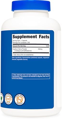 Cápsulas de Bayas de Espino Nutricost 550mg, 240 Cápsulas, Vegetarianas, Sin OGM y Sin Gluten - imagen 5