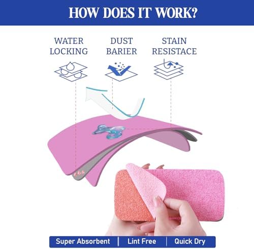 Esponjas de Microfibra Despegables LEAVAQ 4 Piezas – Paños de Limpieza PVA de 12 Capas, Esponja Arcoíris Ultra Absorbente y No Rayante para Cocina, - imagen 3