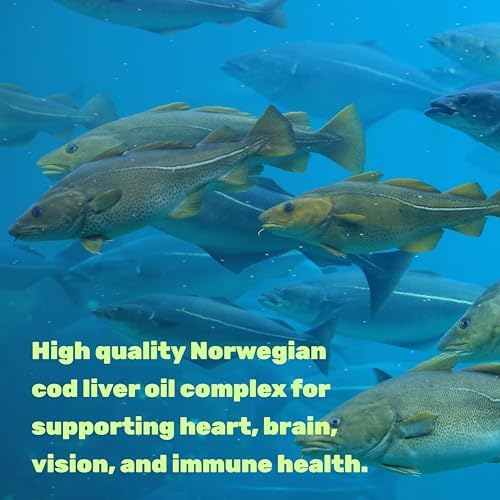 Aceite de Hígado de Bacalao Salvaje 2,000mg por Porción, 240 Cápsulas Blandas – EPA DHA Omega 3 Extra Fuerte con Vitaminas D y A – Sin Eructos, Sabor - imagen 4