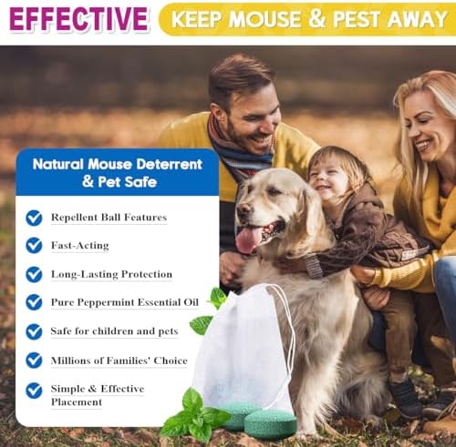 Repelente de Roedores para Interior y Exterior - Aceite de Menta para Ahuyentar Ratones, Topos y Ratas, Bolsitas Repelentes de Insectos, Control - imagen 3