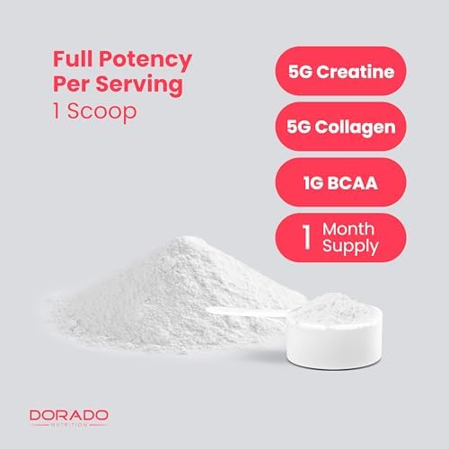 Creatina para Mujeres | Polvo de Creatina Monohidratada 5G + 5000mg Colágeno + 1000mg BCAA 2:1:1 (30 Porciones) Apoya Glúteos, Músculos Magros, - imagen 8