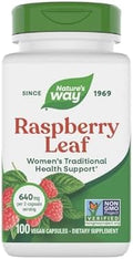 Suplemento Herbal Tradicional Nature's Way Hoja de Frambuesa para el Bienestar Femenino - Vegano, Sin Gluten y Sin Lácteos - 100 Cápsulas (50 - imagen 1