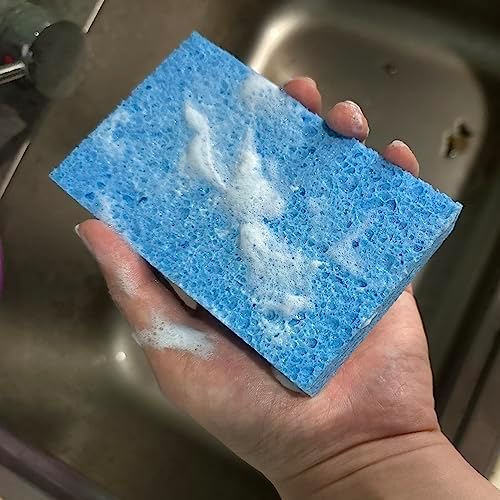 Esponjas de Celulosa Comprimidas 36 Pk, Esponja de Cocina Reutilizable y Ecológica, Limpia Suciedad Difícil Sin Rayar, 4.6x2.8x0.8 Pulgadas - imagen 5