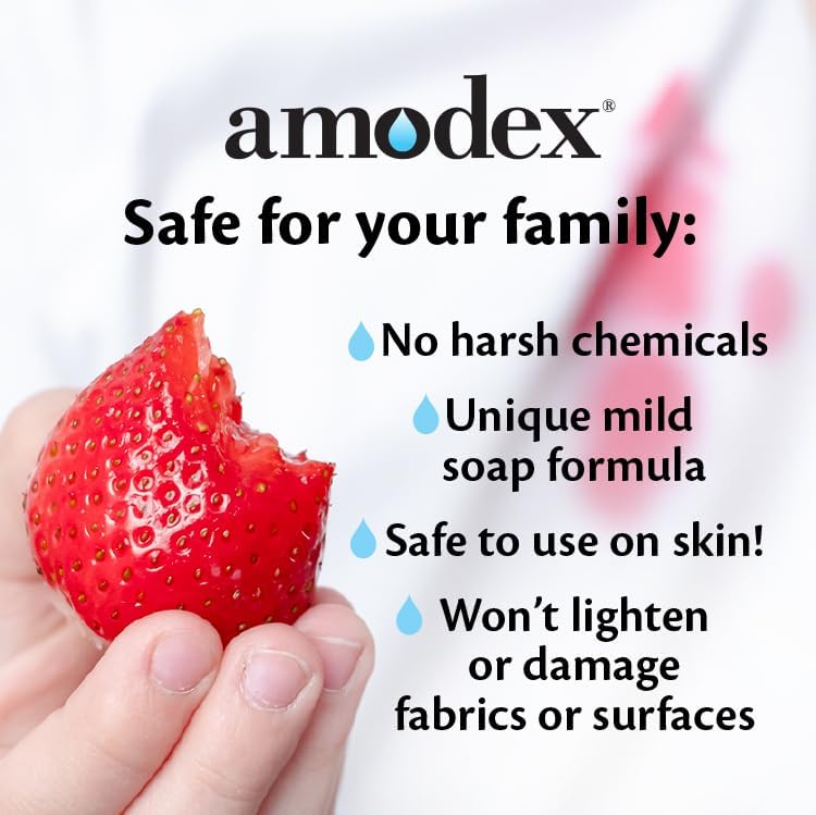 Amodex Quitamanchas para Ropa, Cuero y Piel - Elimina Tinta, Bolígrafos, Sharpie, Grasa y Más, Efectivo en Manchas Difíciles, Suave pero Potente, - imagen 5