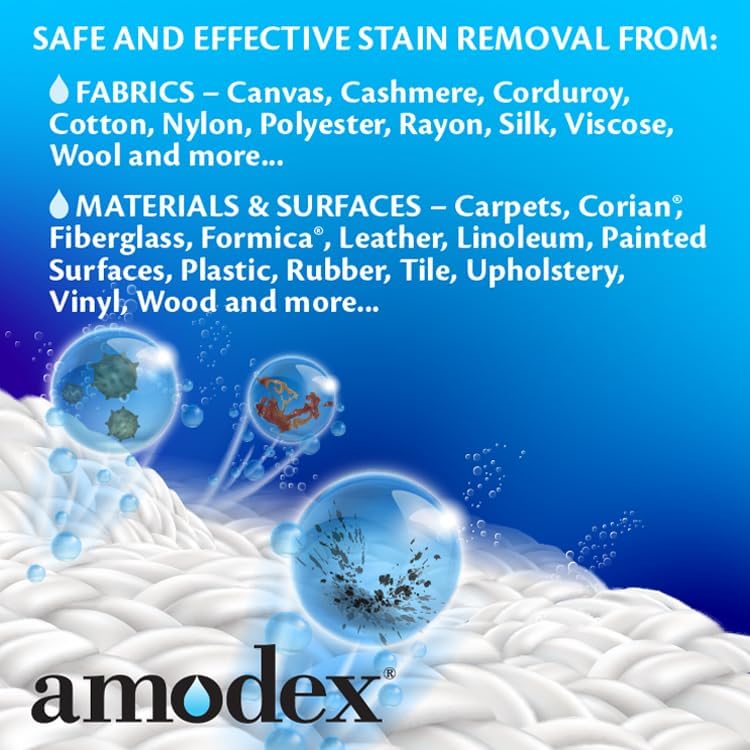 Amodex Quitamanchas para Ropa, Cuero y Piel - Elimina Tinta, Bolígrafos, Sharpie, Grasa y Más, Efectivo en Manchas Difíciles, Suave pero Potente, - imagen 6