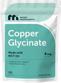 Glicinato de Cobre con Aceite MCT, 500 Cápsulas Blandas | 4 mg de Cobre Elemental por Porción | Suplemento Mineral Chelado | Mineral Esencial No-GMO, - imagen 1