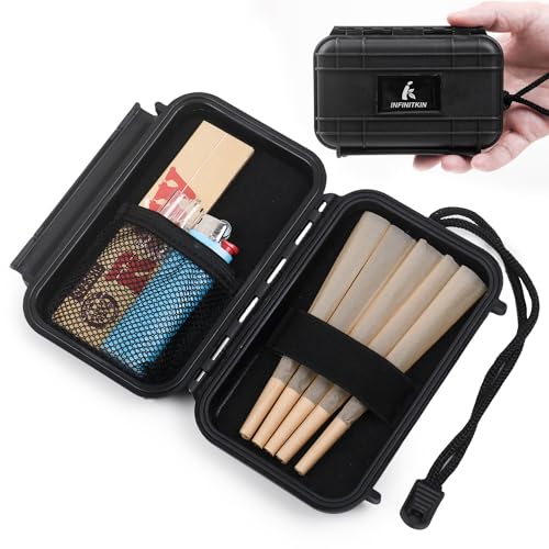 Caja de Almacenamiento a Prueba de Olores INFINITKIN y Estuche para Pre Roll – Hermética, Impermeable, Portátil para Viajes, Camping, Senderismo y - imagen 1