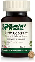 Zinc Complex de Standard Process - Apoyo a la Función Enzimática y Testicular - Salud Inmunológica y Energía Celular - 90 Tabletas Sin Gluten, Sin - imagen 1