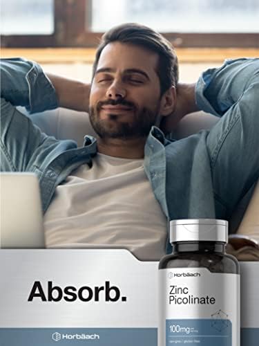 Zinc Picolinato Horbäach 100mg | 180 Cápsulas | Alta Potencia | Sin OGM, Libre de Gluten | Suplemento de Zinc - imagen 6