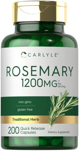 Cápsulas de Romero Carlyle | 200 Contenido | Extracto No Transgénico y Libre de Gluten - imagen 1
