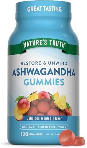 Gomitas de Ashwagandha Nature's Truth | 120 piezas | Sabor Tropical | Suplemento Vegano, Sin OGM y Libre de Gluten - imagen 1