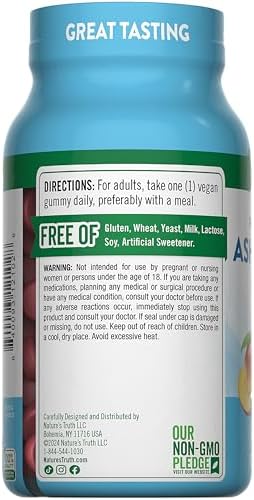 Gomitas de Ashwagandha Nature's Truth | 120 piezas | Sabor Tropical | Suplemento Vegano, Sin OGM y Libre de Gluten - imagen 7