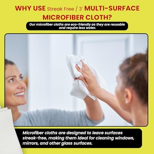 Paquete de 6 Paños de Microfibra para Limpiar Cristales - 16 x 16 Toallas Sin Pelusa para Ventanas y Espejos, Reutilizables y Sin Rayas, Solo Agua - imagen 4