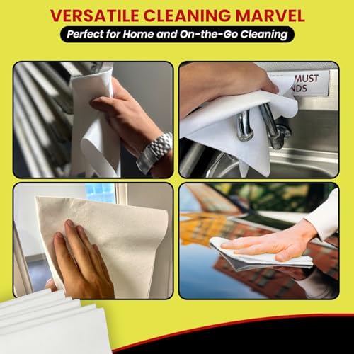 Paquete de 6 Paños de Microfibra para Limpiar Cristales - 16 x 16 Toallas Sin Pelusa para Ventanas y Espejos, Reutilizables y Sin Rayas, Solo Agua - imagen 5