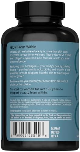 Suplemento de Péptidos de Colágeno Marino NeoCell | 180 Tabletas | con Ácido Hialurónico | Fórmula de Doble Fuerza | Uñas, Piel y Cabello - imagen 3