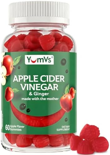 Gomitas de Vinagre de Manzana YUM-V'S – Con Jengibre y La Madre – Apoya el Metabolismo y Bienestar Diario – Sabor Natural a Manzana, Veganas, No OGM, - imagen 1