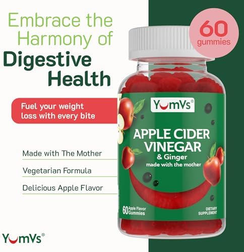 Gomitas de Vinagre de Manzana YUM-V'S – Con Jengibre y La Madre – Apoya el Metabolismo y Bienestar Diario – Sabor Natural a Manzana, Veganas, No OGM, - imagen 2