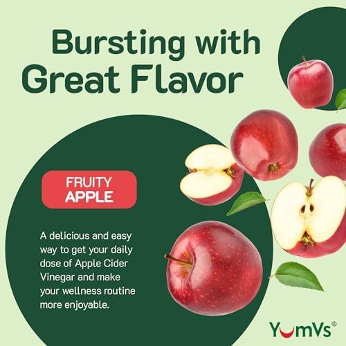 Gomitas de Vinagre de Manzana YUM-V'S – Con Jengibre y La Madre – Apoya el Metabolismo y Bienestar Diario – Sabor Natural a Manzana, Veganas, No OGM, - imagen 3