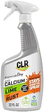 Removedor de Calcio, Cal y Óxido CLR Brands, 22 oz. en Botella Spray, Adhiere a Superficies Difíciles, Elimina Manchas de Óxido y Depósitos de Agua - imagen 1