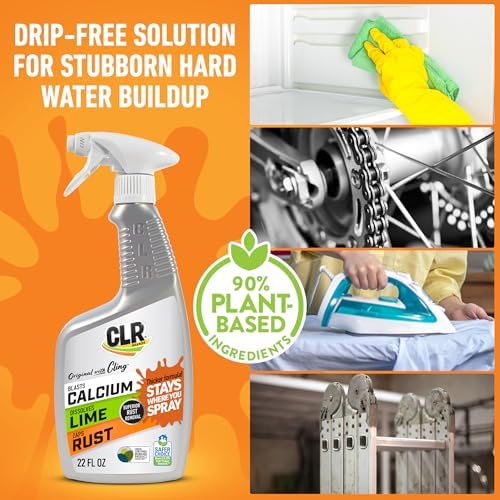 Removedor de Calcio, Cal y Óxido CLR Brands, 22 oz. en Botella Spray, Adhiere a Superficies Difíciles, Elimina Manchas de Óxido y Depósitos de Agua - imagen 2