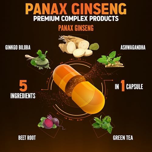Zolotus Ginseng Rojo Coreano + Ginkgo Biloba, Ashwagandha, Betabel, Té Verde - 120 Cápsulas, Suministro para 2 Meses - imagen 5
