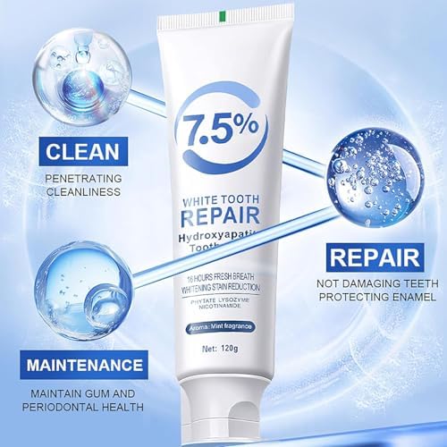 Pasta de Dientes Ayzololo 2 PZS con Hidroxiapatita para Protección del Esmalte y Fortalecimiento Dental, Sabor Menta Fresca, Uso Diario para Cuidado - imagen 2