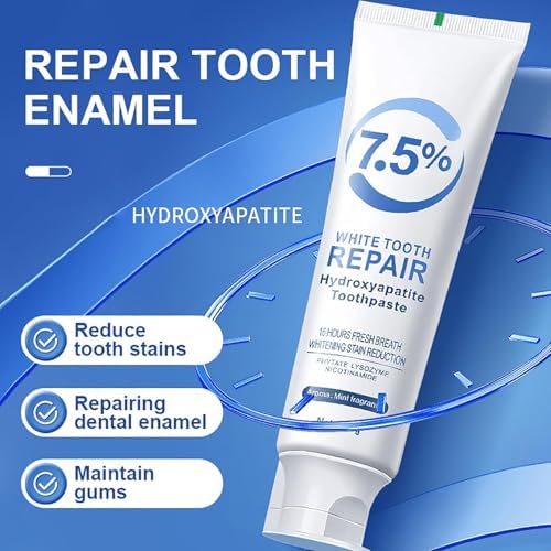Pasta de Dientes Ayzololo 2 PZS con Hidroxiapatita para Protección del Esmalte y Fortalecimiento Dental, Sabor Menta Fresca, Uso Diario para Cuidado - imagen 3