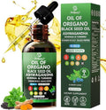 Aceite de Orégano con Aceite de Semilla Negra | 8 en 1 Gotas Orgánicas de Orégano con Ashwagandha, Moringa y Cúrcuma | Suplementos Herbales Naturales - imagen 1