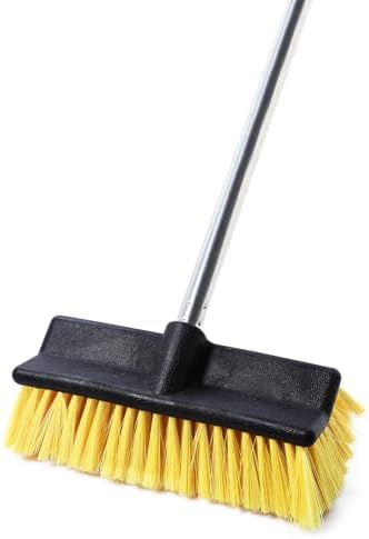 Cepillo de Piso Yocada con Mango Extensible de 4 Secciones, Cerdas Suaves y Medias, Antideslizante para Limpiar Decks, Patios, Baños y Garajes - - imagen 1