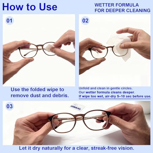 ARCHXX Toallitas de Limpieza para Lentes 400 Piezas, Incluye 1 Estuche Clip-On y Paños de Microfibra, Limpieza Prehumedecida para Gafas, Lentes de - imagen 4