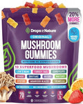 Gomitas de Champiñón Drops Of Nature 10 en 1 con KSM-66 Ashwagandha – Melena de León, Cola de Pavo, Cordyceps, Shiitake, Tremella, Ostra y Agaricus – - imagen 1