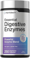 Horbäach Enzimas Digestivas Esenciales | 250 Cápsulas | Mezcla Potente de Enzimas para Hombres y Mujeres | Suplemento Sin OGM y Libre de Gluten - imagen 1