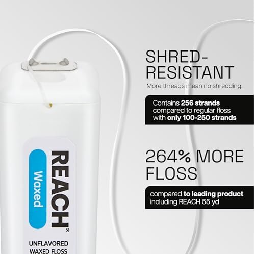 Hilo Dental Cerado REACH, Sin Sabor, 3.6X Más Valor, Eliminador de Placa, Resistente a Desgarros, Fácil de Usar, Cuidado Oral, Libre de PFAS, 2 - imagen 3