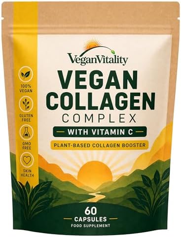 Suplementos de Colágeno Vegano con Biotina para Cabello, Piel, Uñas y Articulaciones - Suministro para 2 Meses. Colágeno Vegetal Libre de Crueldad, - imagen 1