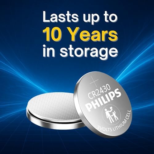 Batería de Litio Philips CR2430 3V en Paquete de 5, Vida Útil de 10 Años, a Prueba de Fugas, Libre de Mercurio, Ideal para Sensores, Control Remoto y - imagen 4
