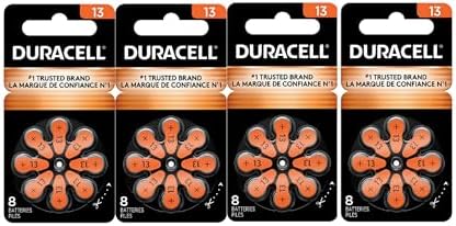 Baterías para Audífonos Duracell Naranja Tamaño 13, Paquete de 32, Batería 13A de Larga Duración con Instalación Fácil EasyTab - imagen 1