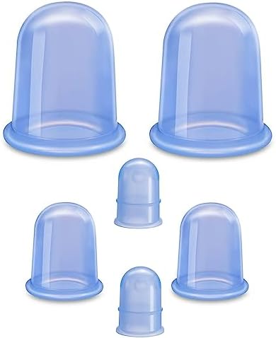 Sets de Terapia de Ventosas SHKIBY de Silicón (Kit de 6 Piezas) - Incluye 2 Copas de Succión Facial, Masajeador Anticelulitis - Ventosas para - imagen 1