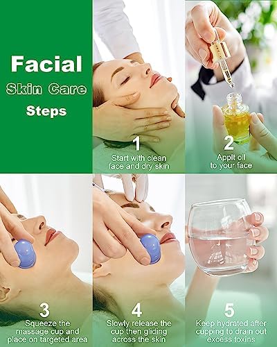 Sets de Terapia de Ventosas SHKIBY de Silicón (Kit de 6 Piezas) - Incluye 2 Copas de Succión Facial, Masajeador Anticelulitis - Ventosas para - imagen 6