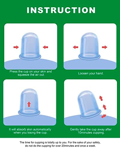 Sets de Terapia de Ventosas SHKIBY de Silicón (Kit de 6 Piezas) - Incluye 2 Copas de Succión Facial, Masajeador Anticelulitis - Ventosas para - imagen 7
