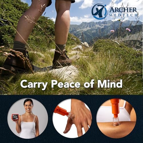Kit de extracción de veneno Archer MedTech Ven-Ex para mordeduras de serpiente y picaduras de abeja – Extractor portátil para humanos y perros, - imagen 2