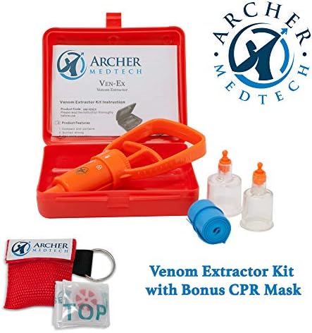 Kit de extracción de veneno Archer MedTech Ven-Ex para mordeduras de serpiente y picaduras de abeja – Extractor portátil para humanos y perros, - imagen 6