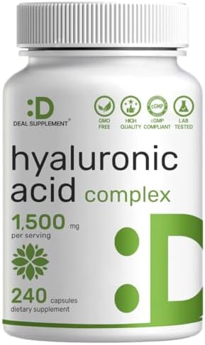 Suplemento DEAL Complejo de Ácido Hialurónico 1,500mg – 240 Cápsulas, con MSM y Vitamina C - imagen 1