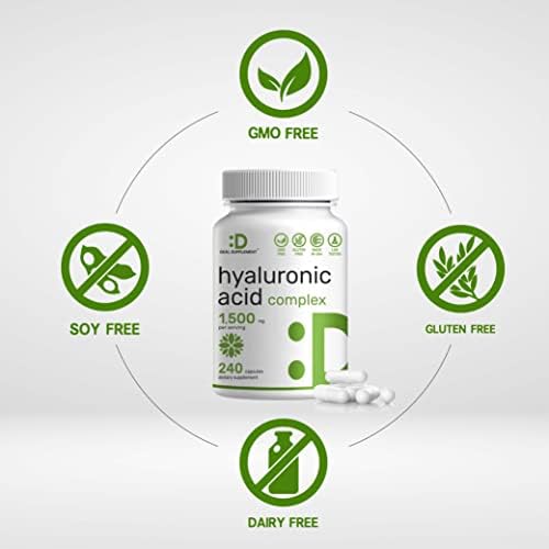 Suplemento DEAL Complejo de Ácido Hialurónico 1,500mg – 240 Cápsulas, con MSM y Vitamina C - imagen 3