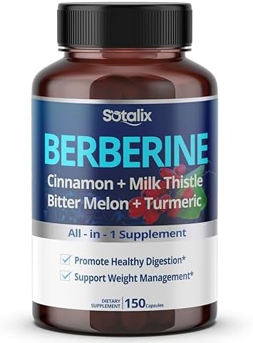 Suplemento Premium de Berberina con Canela de Ceilán, Melón Amargo y Cardo Mariano - Suministro para 150 Días (150 Cápsulas) - imagen 1