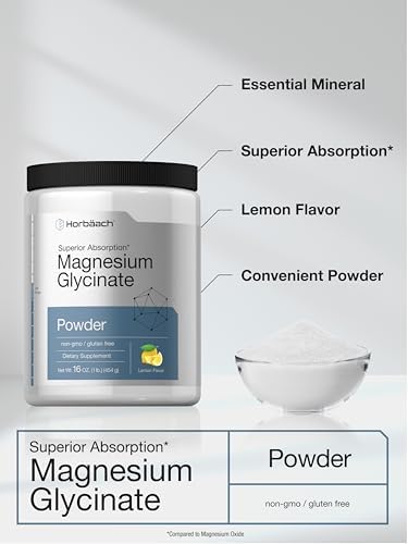 Horbäach Polvo de Glicinato de Magnesio | 1 lb | Sabor Limón | Absorción Superior | Sin OGM y Libre de Gluten - imagen 4